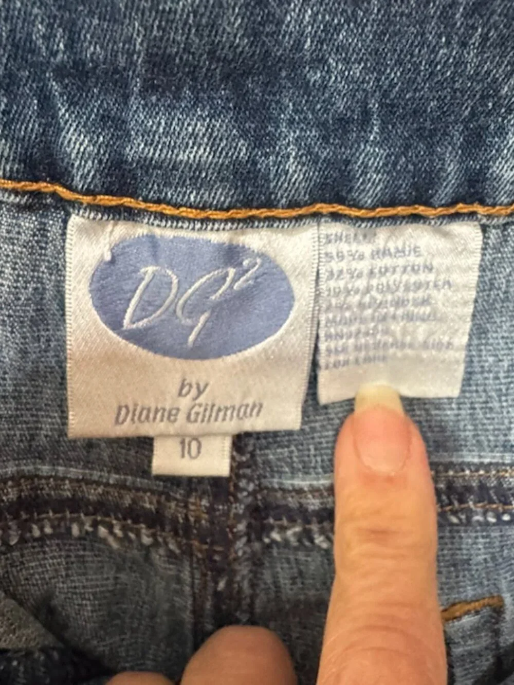 DG2 By Diane Gilman Capri Jean, Size 10